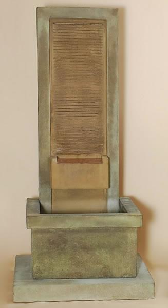 Wall Of Water Outdoor Cast Stone Garden Fountain With Copper Overflow Fountain Tuscan